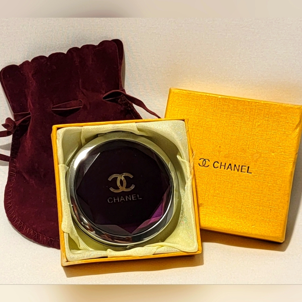Vintage Chanel Portable Double Sided Folding Mirror
